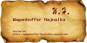 Wagenhoffer Hajnalka névjegykártya