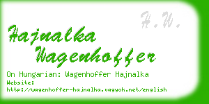 hajnalka wagenhoffer business card